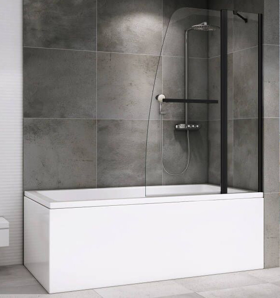 Шторка на ванну Abber Ewiges Wasser AG50100B 100х140 (черный)
