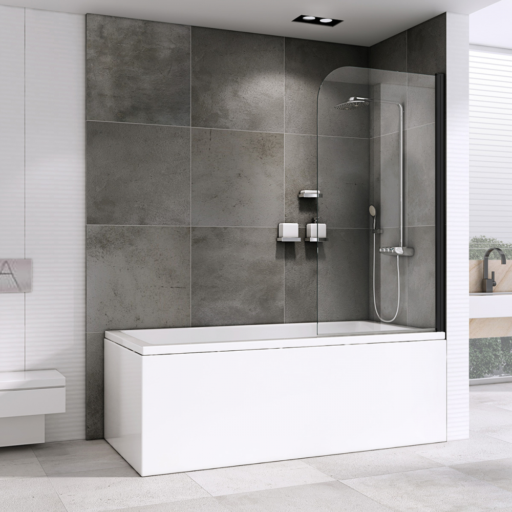 Шторка на ванну Abber Ewiges Wasser AG52080B 80x140 (черный)