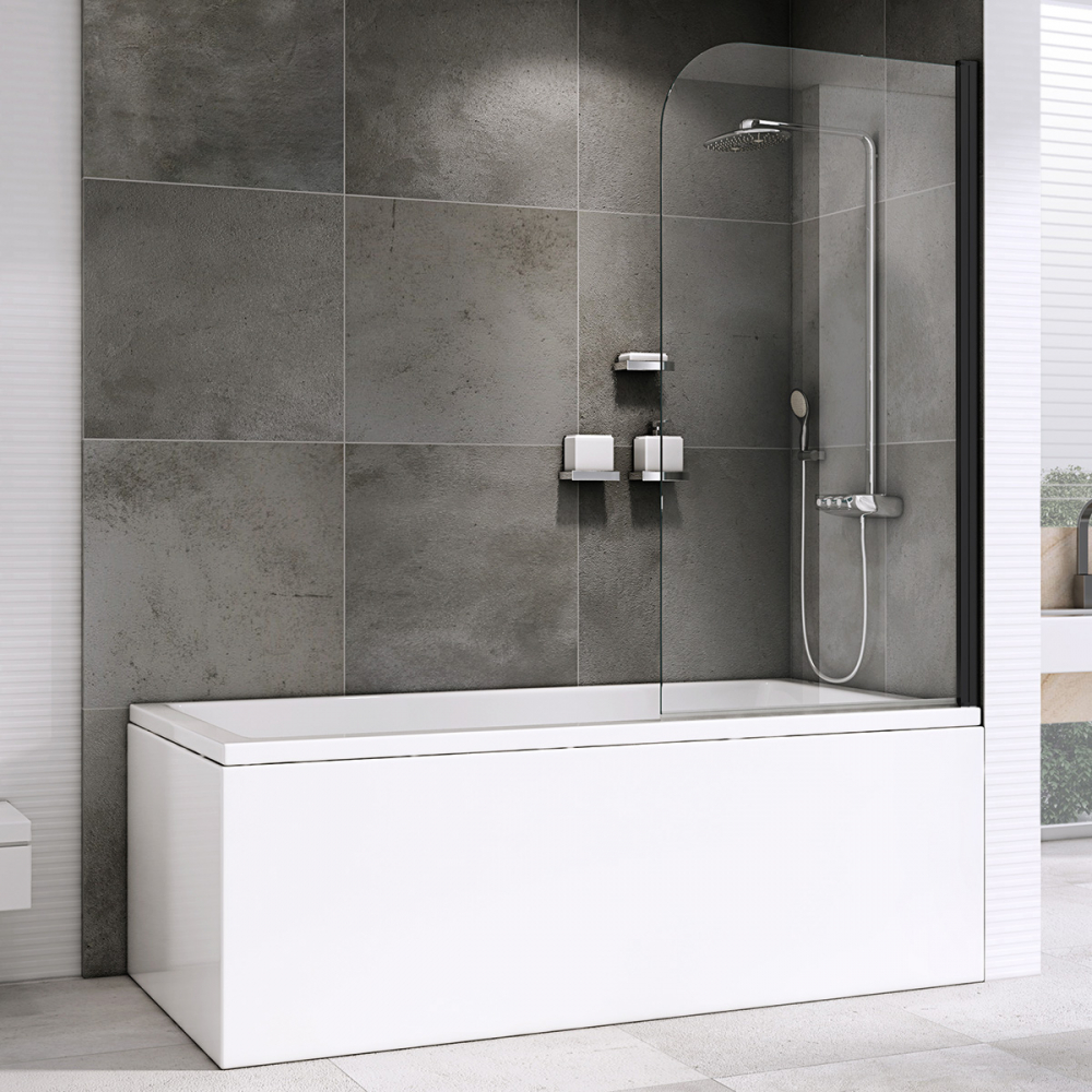 Шторка на ванну Abber Ewiges Wasser AG52080B 80x140 (черный)