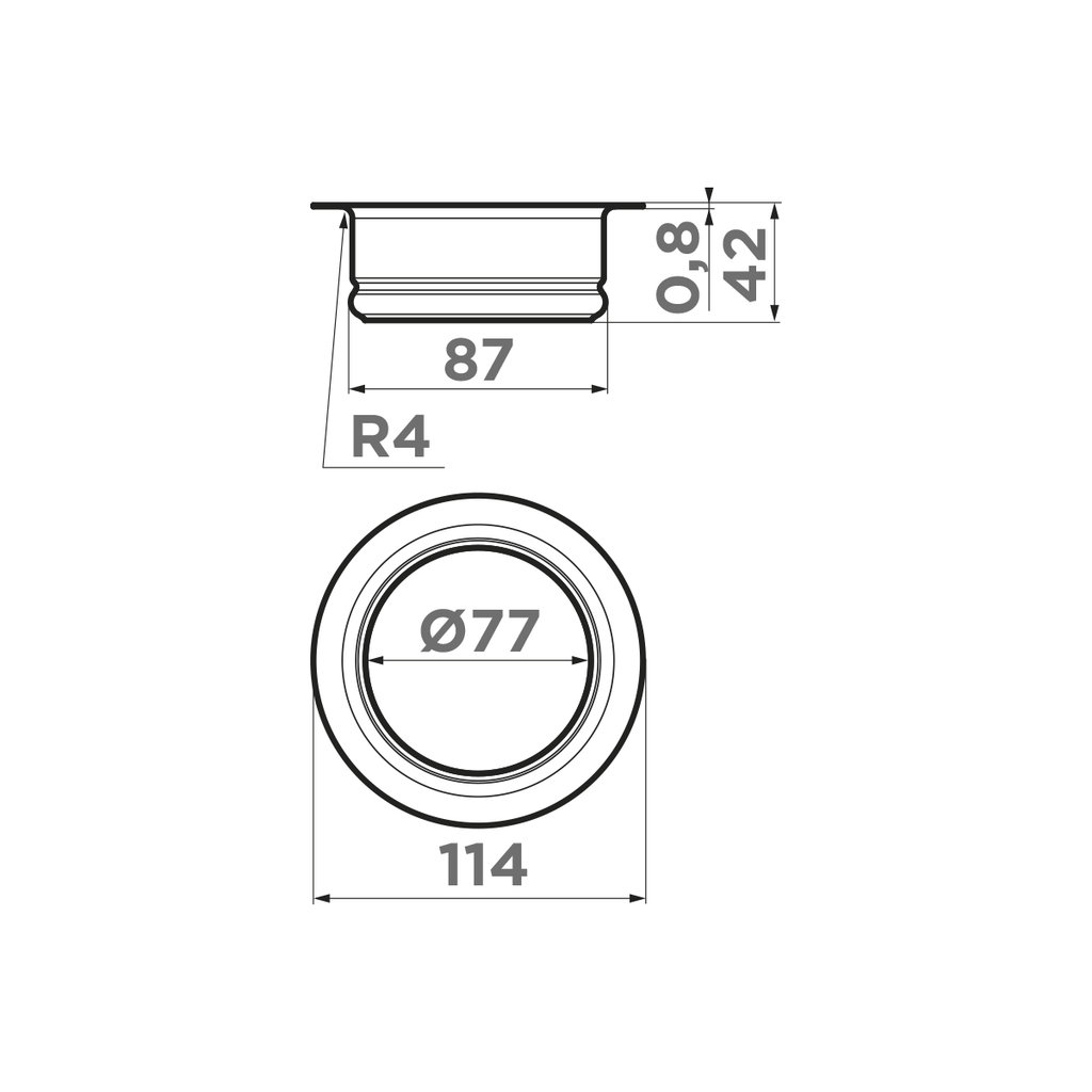 Сменная горловина для измельчителя Omoikiri NA-02 G 4956716 (золото)