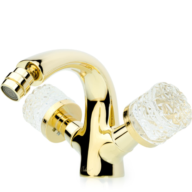 Смеситель для биде Boheme Tradizionale Oro Crystal 296-CRST (золотой)
