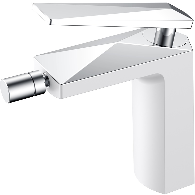 Смеситель для биде Boheme Venturo 376-W (хром, белый), без донного клапана