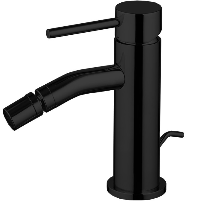 Смеситель для биде Fima Carlo Frattini Spillo Up XS F3032XSNS.1 (черный матовый), с донным клапаном