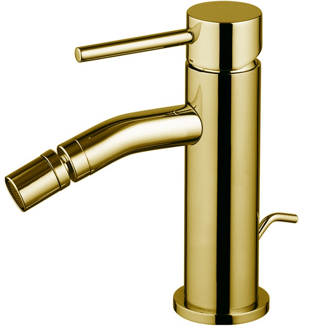 Смеситель для биде Fima Carlo Frattini Spillo Up XS F3032XSOR.1 (золотой), с донным клапаном
