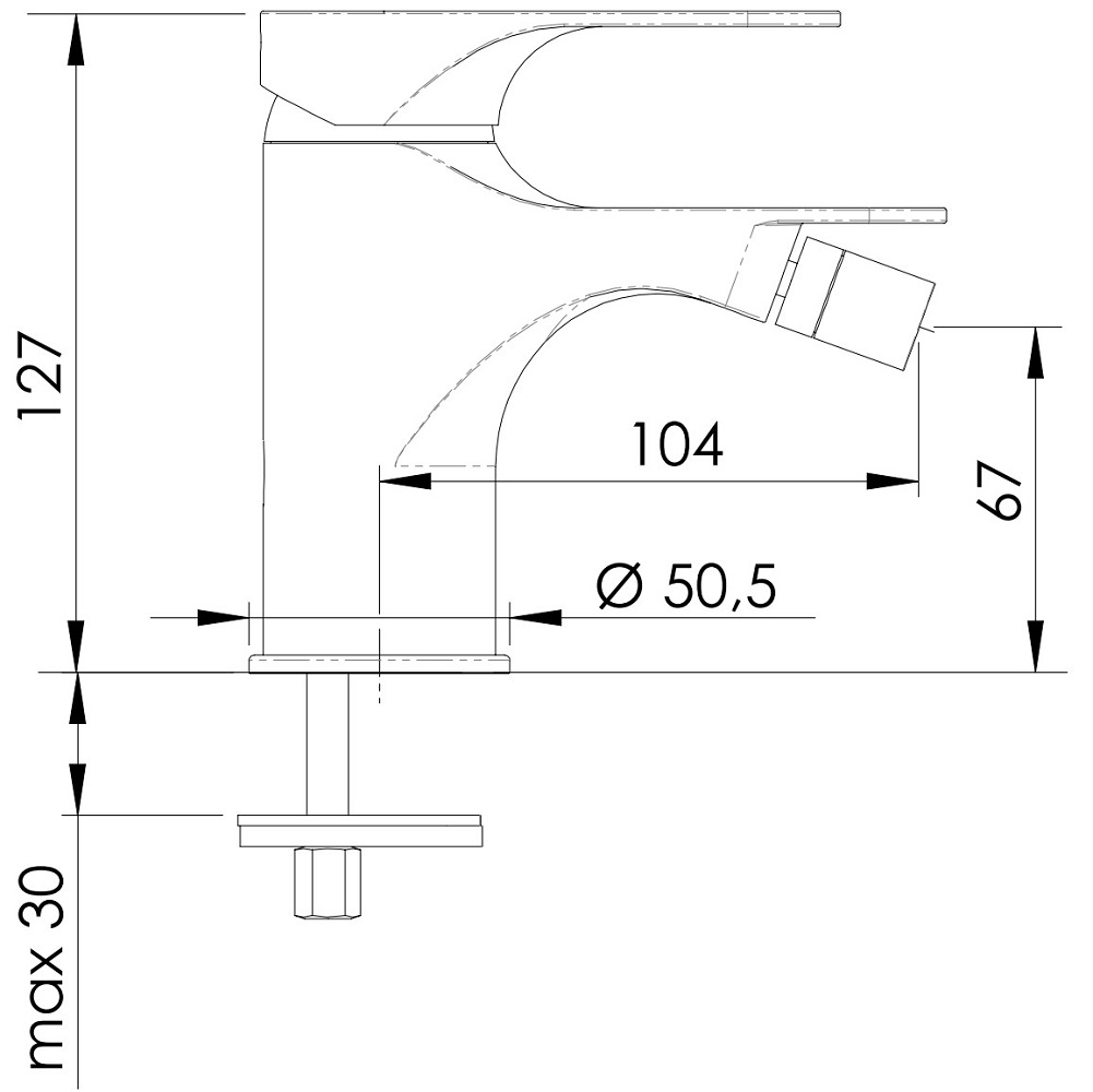 Смеситель для биде Remer Class Line L21 (хром), без донного клапана