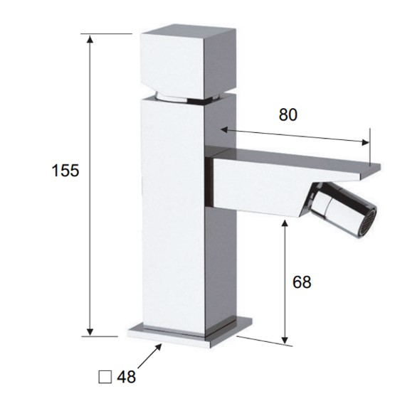 Смеситель для биде Remer SQ 3 S213 (хром)