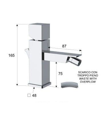 Смеситель для биде Remer Square S20