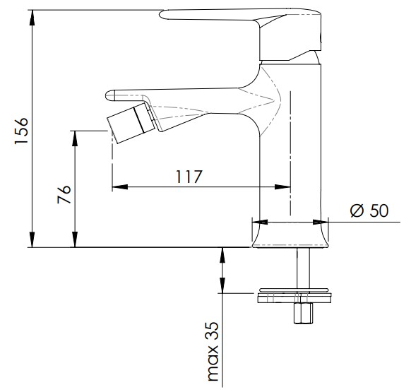 Смеситель для биде Remer Vanity Brushed Nickel V21NP (никель шлифованный)