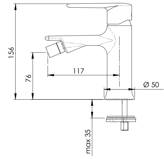 Смеситель для биде Remer Vanity V21 (хром)