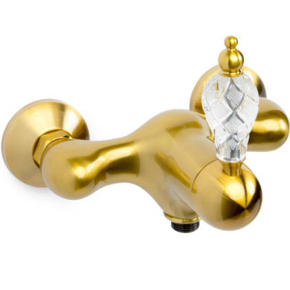 Смеситель для душа Boheme Medici Ripresa Crystal 304-CRST (бронза матовая), с изливом