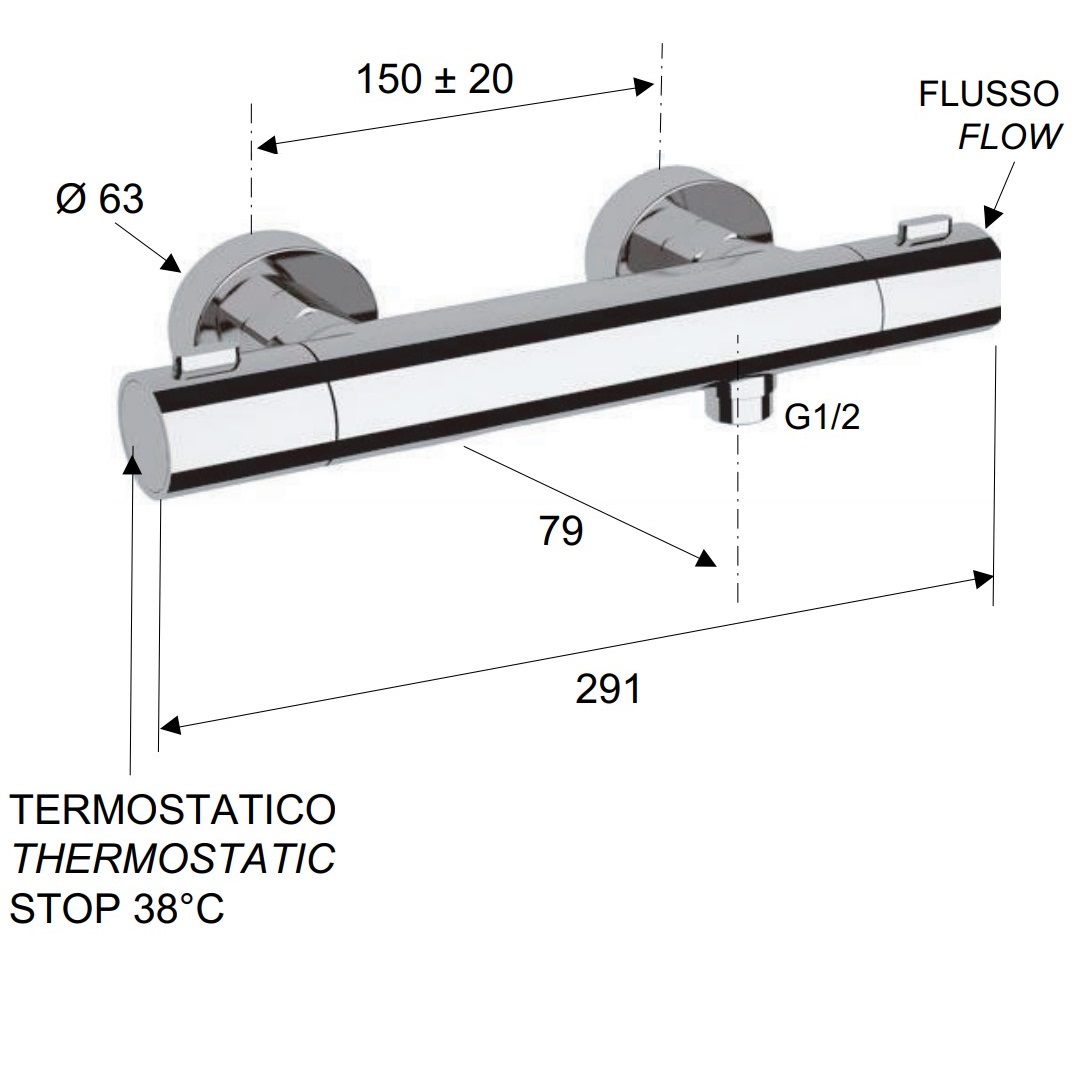 Смеситель для душа Remer Elegance EQ31 (хром)