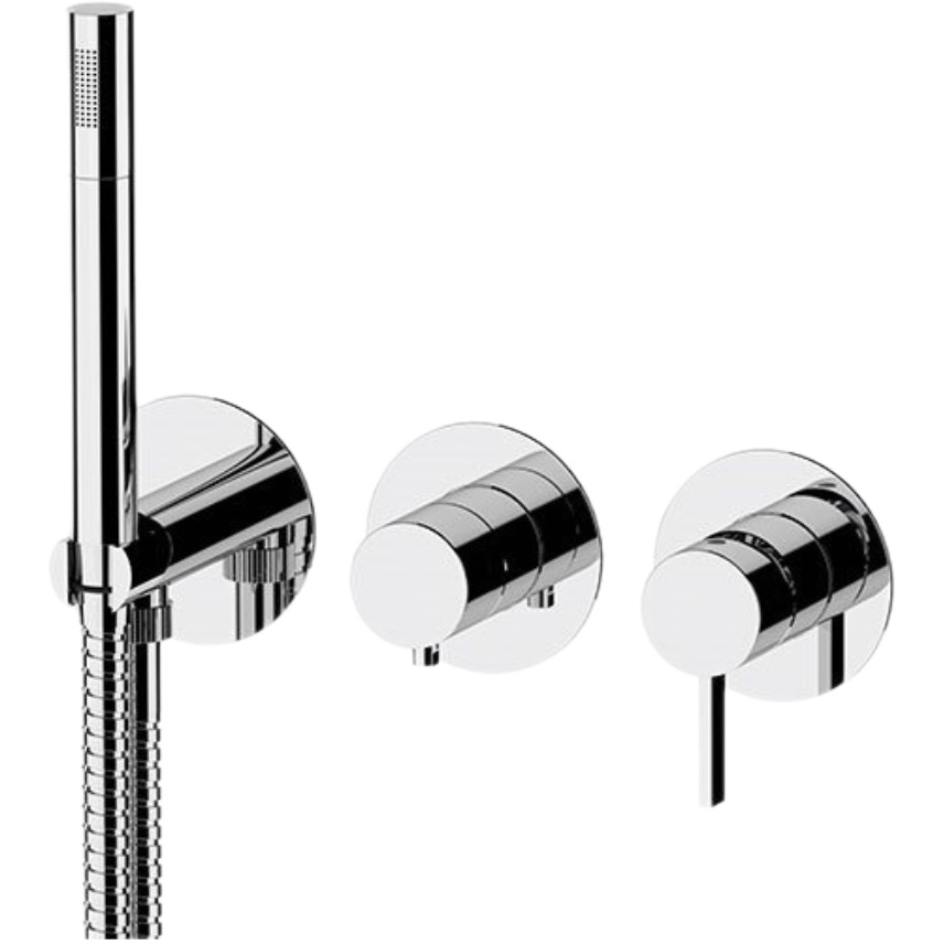Смеситель для душа скрытого монтажа Remer Metrica MC97D2P (хром)
