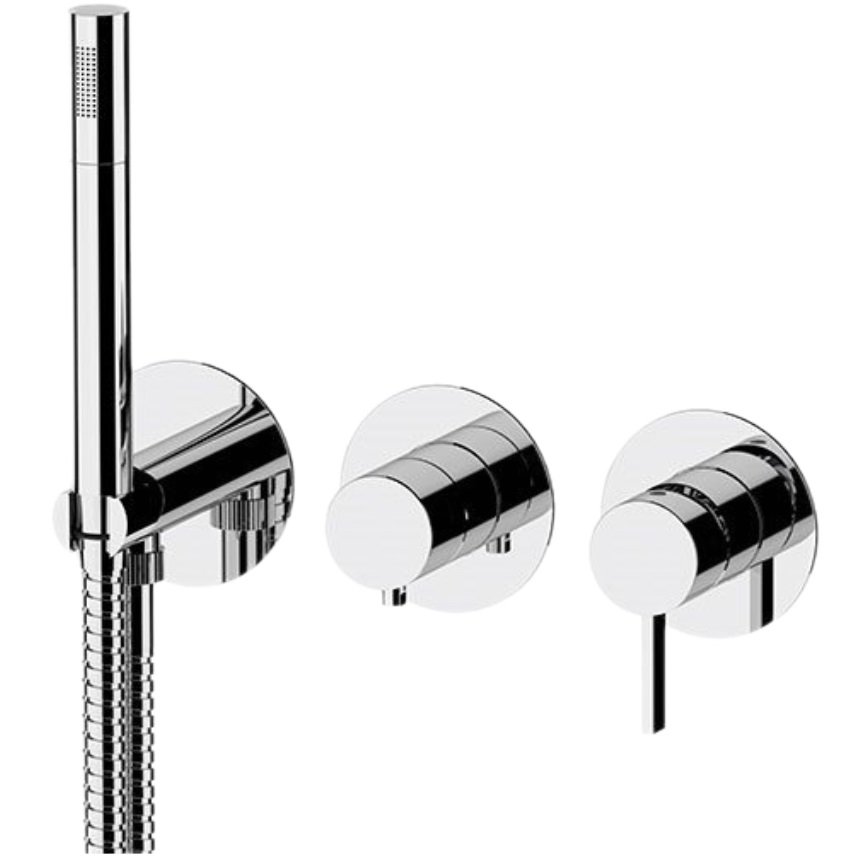Смеситель для душа скрытого монтажа Remer Metrica MC97D3P (хром)