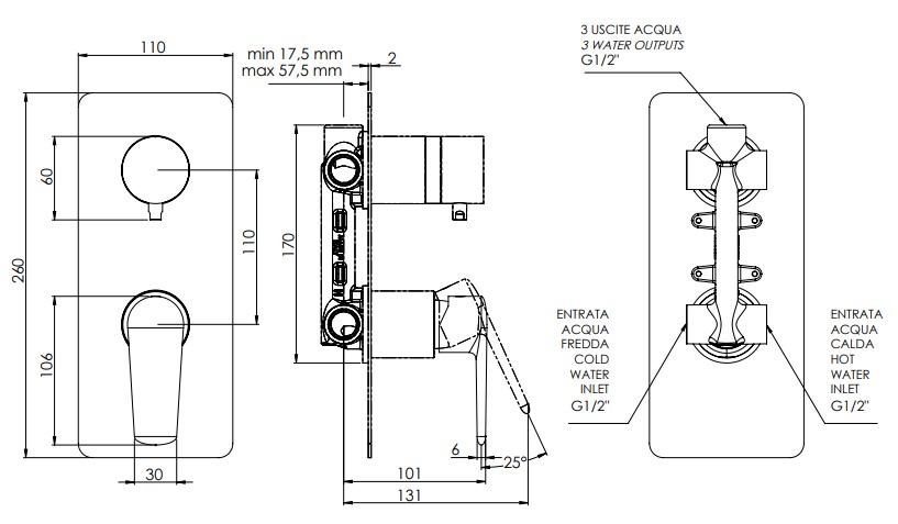 Смеситель для душа Remer Vanity V93 (хром)