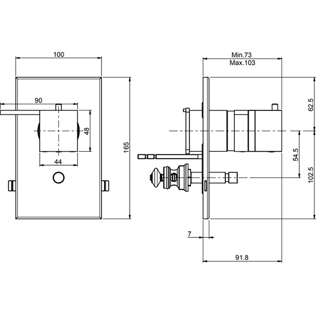 Смеситель для душа скрытого монтажа Fima Carlo Frattini Fimatherm F4049X2CR (хром), с термостатом, 2 источника