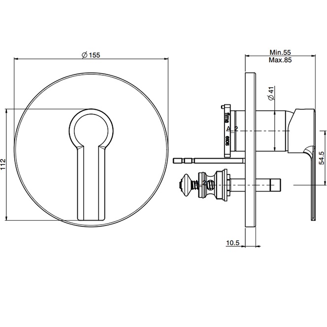 Смеситель для душа скрытого монтажа Fima Carlo Frattini Mast F3139X2CR (хром)