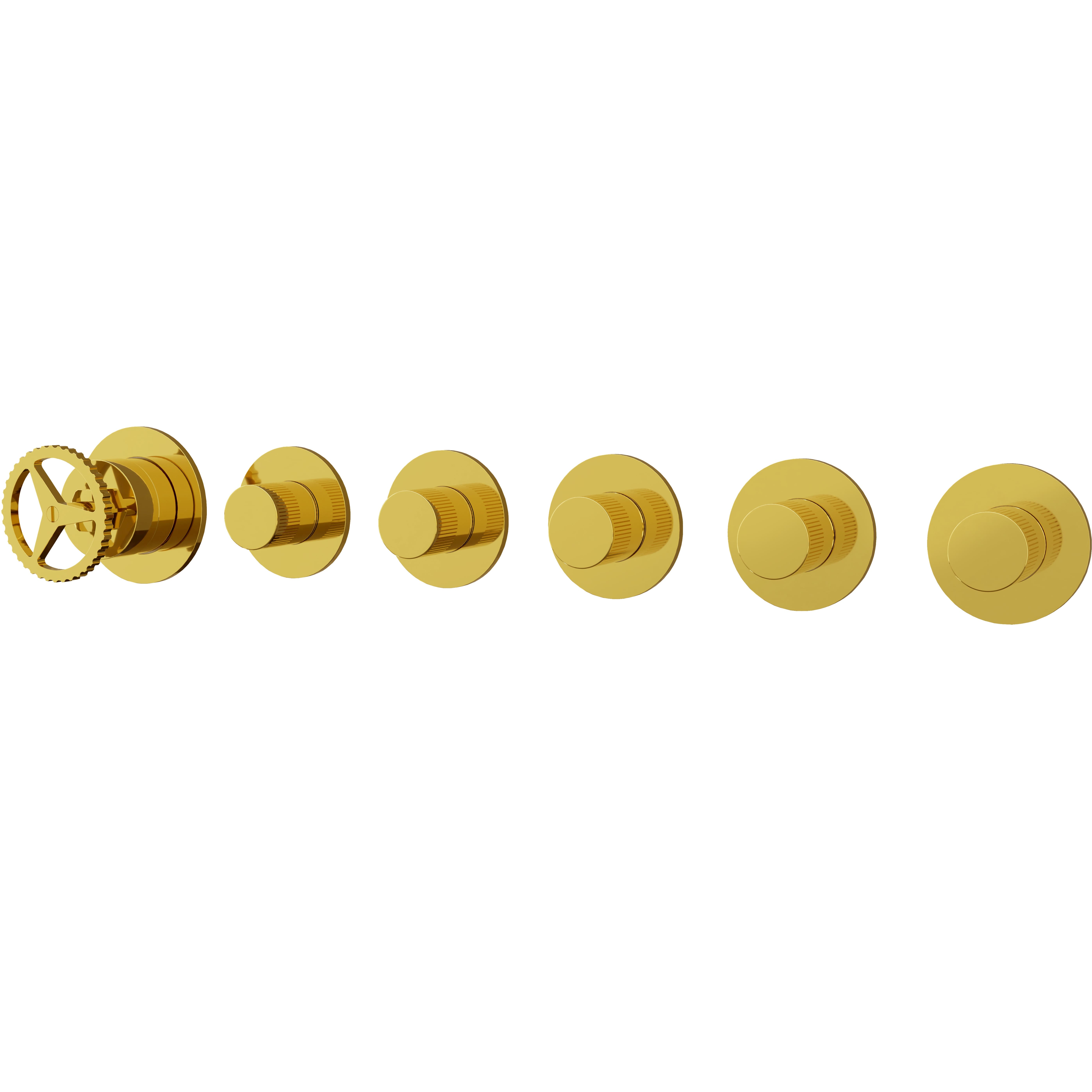 Смеситель для душа скрытого монтажа Remer Chrono CH98D5PDO (золотой)