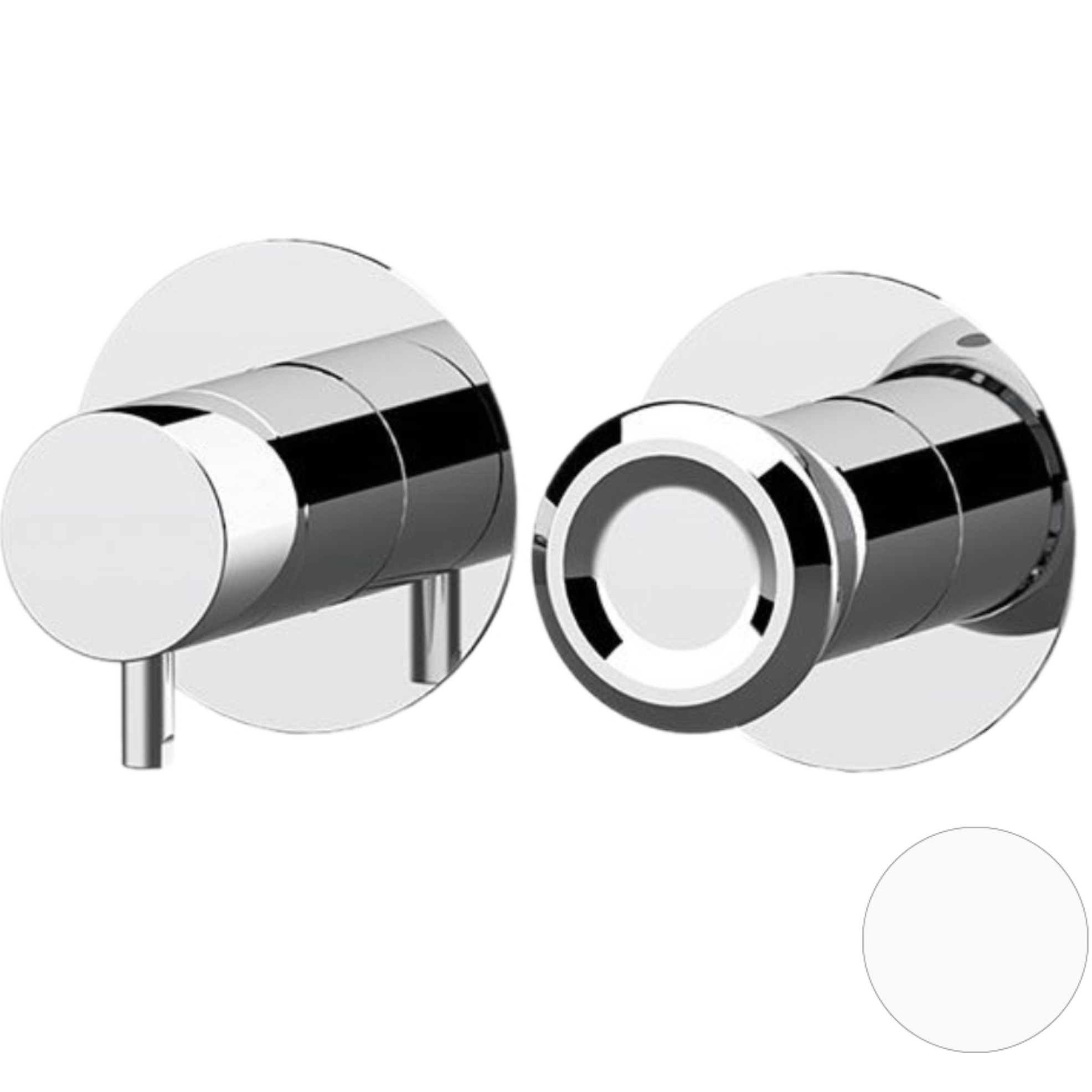 Смеситель для душа скрытого монтажа Remer Element ET92ZPBO (белый матовый)