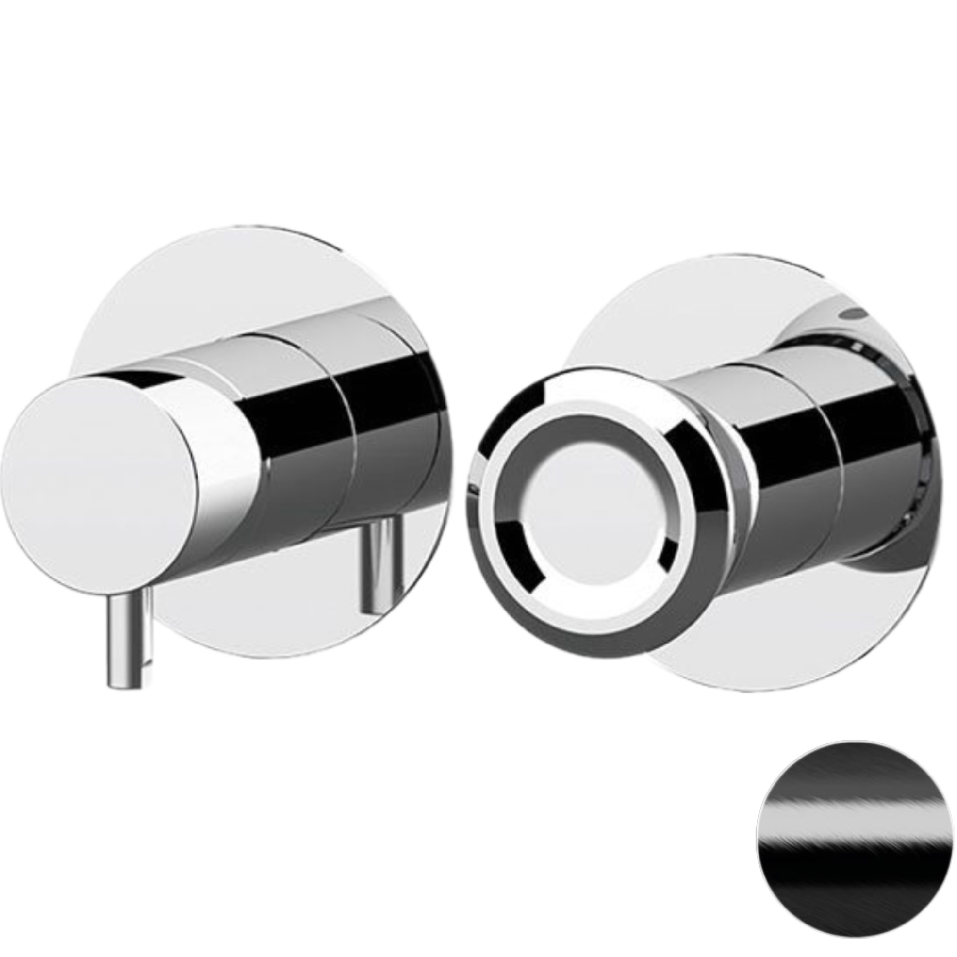 Смеситель для душа скрытого монтажа Remer Element ET92ZPCFP (черный брашированный хром)