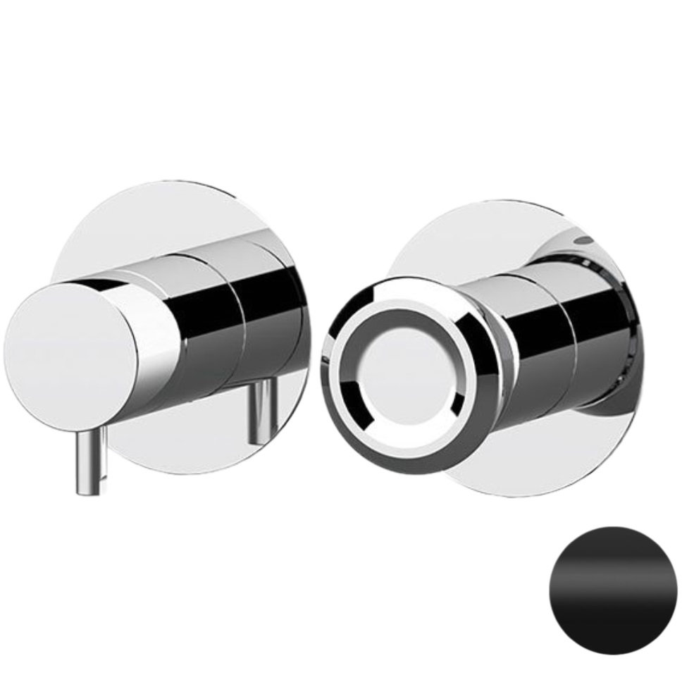 Смеситель для душа скрытого монтажа Remer Element ET93ZPNO (черный матовый)