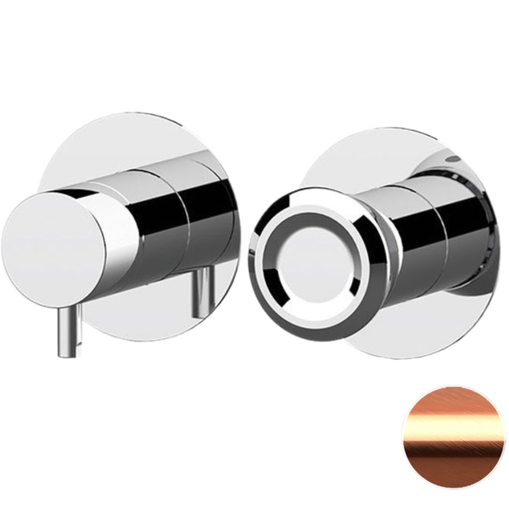 Смеситель для душа скрытого монтажа Remer Element ET93ZPRP (медь брашированная)