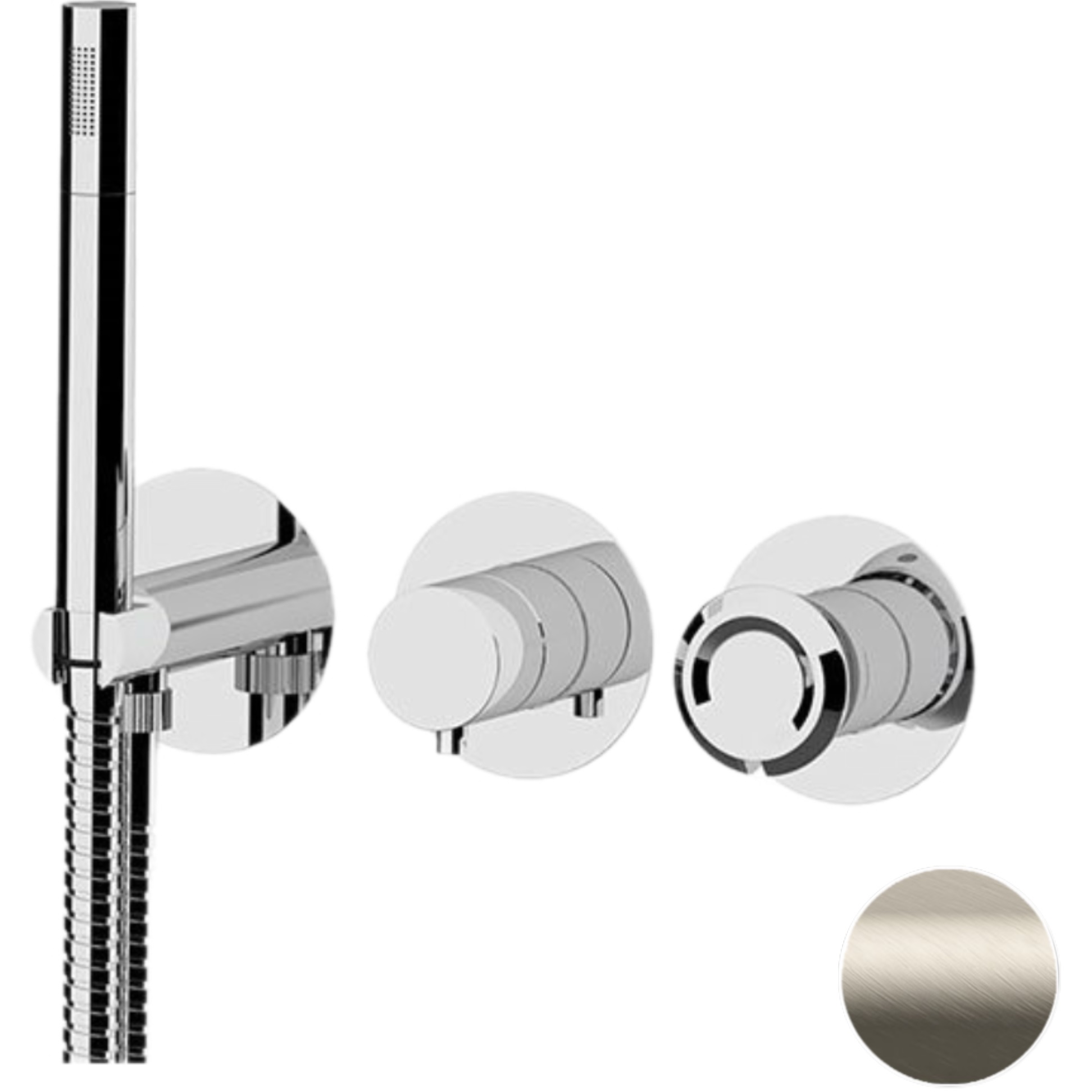 Смеситель для душа скрытого монтажа Remer Element ET97D3PXV (сталь)