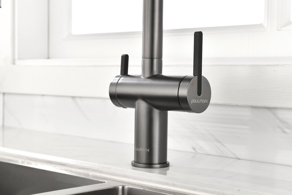 Смеситель для кухни Paulmark Gravity Gr213188-B (беретта), с краном для питьевой воды