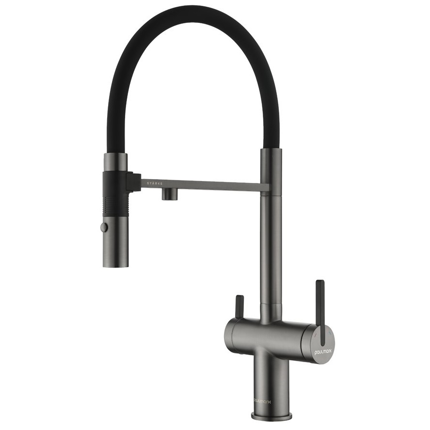 Смеситель для кухни Paulmark Gravity Gr213188-B (беретта), с краном для питьевой воды