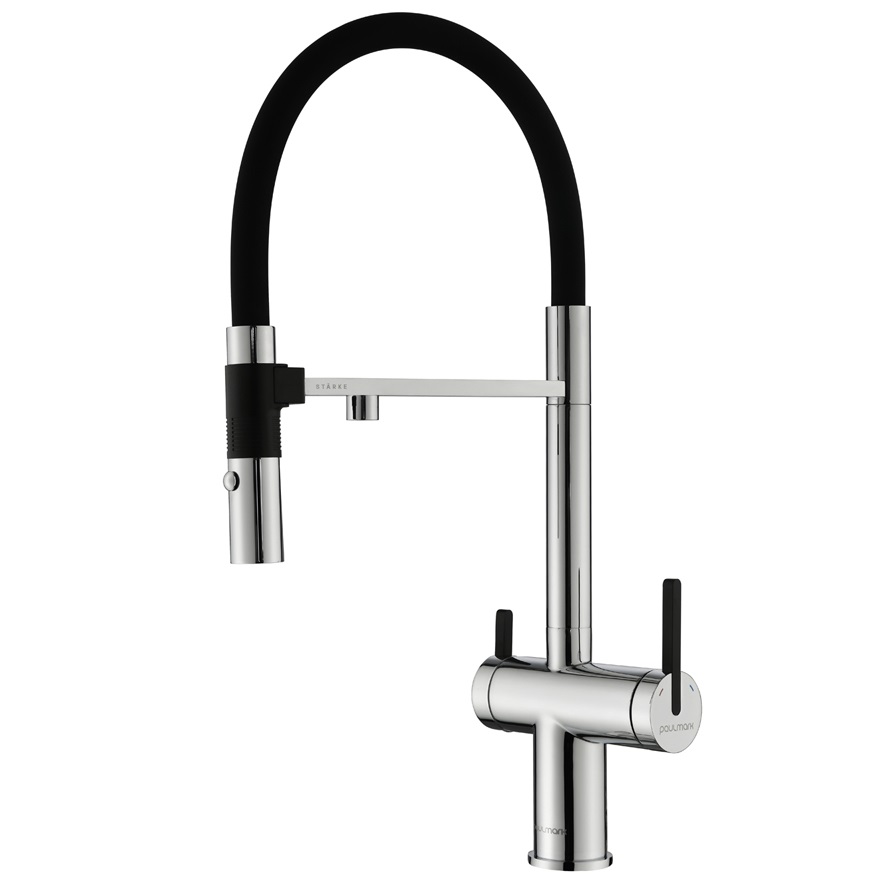 Смеситель для кухни Paulmark Gravity Gr213188-CR (хром), с краном для питьевой воды
