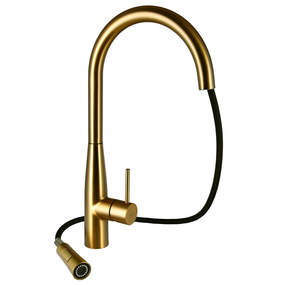 Смеситель для кухни Raiber Graceful RPG-011 (золото матовое)