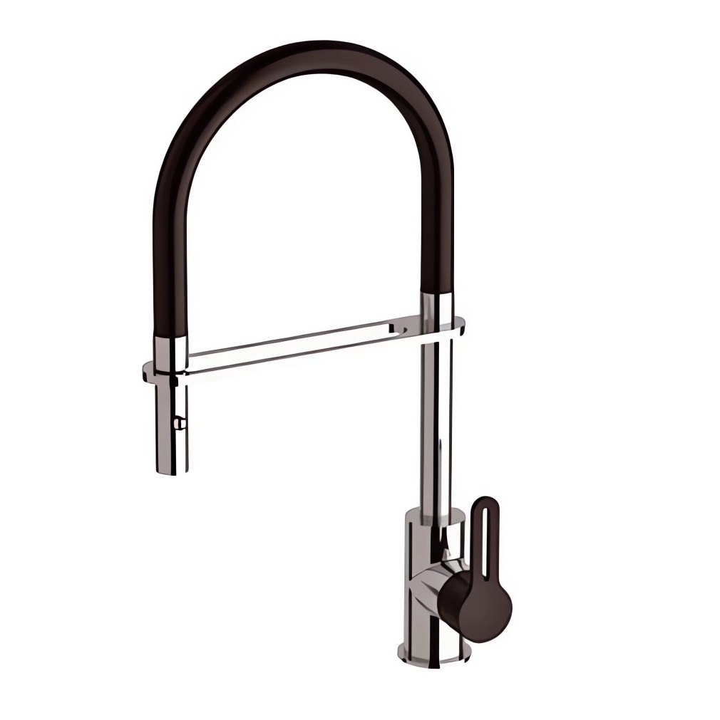 Смеситель для кухни Remer Elegant SR542 (хром, черный рычаг)