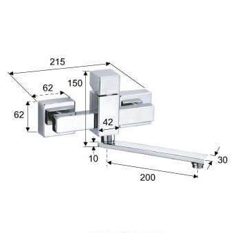 Смеситель для кухни Remer Square S41 (хром)