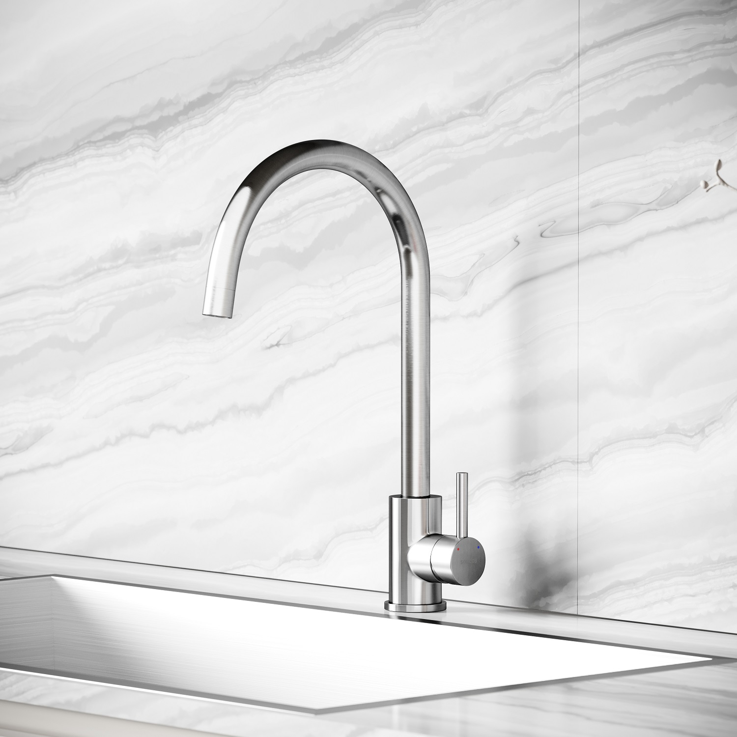 Смеситель для кухни Sancos Сталь (Stainless) SC12001SS (нержавеющая сталь)