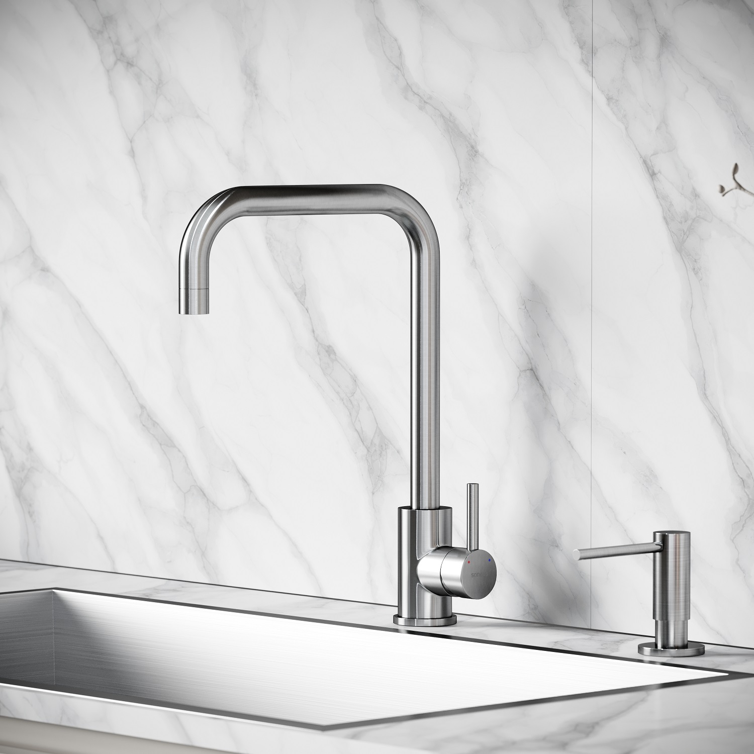 Смеситель для кухни Sancos Сталь (Stainless) SC12002SS (нержавеющая сталь)