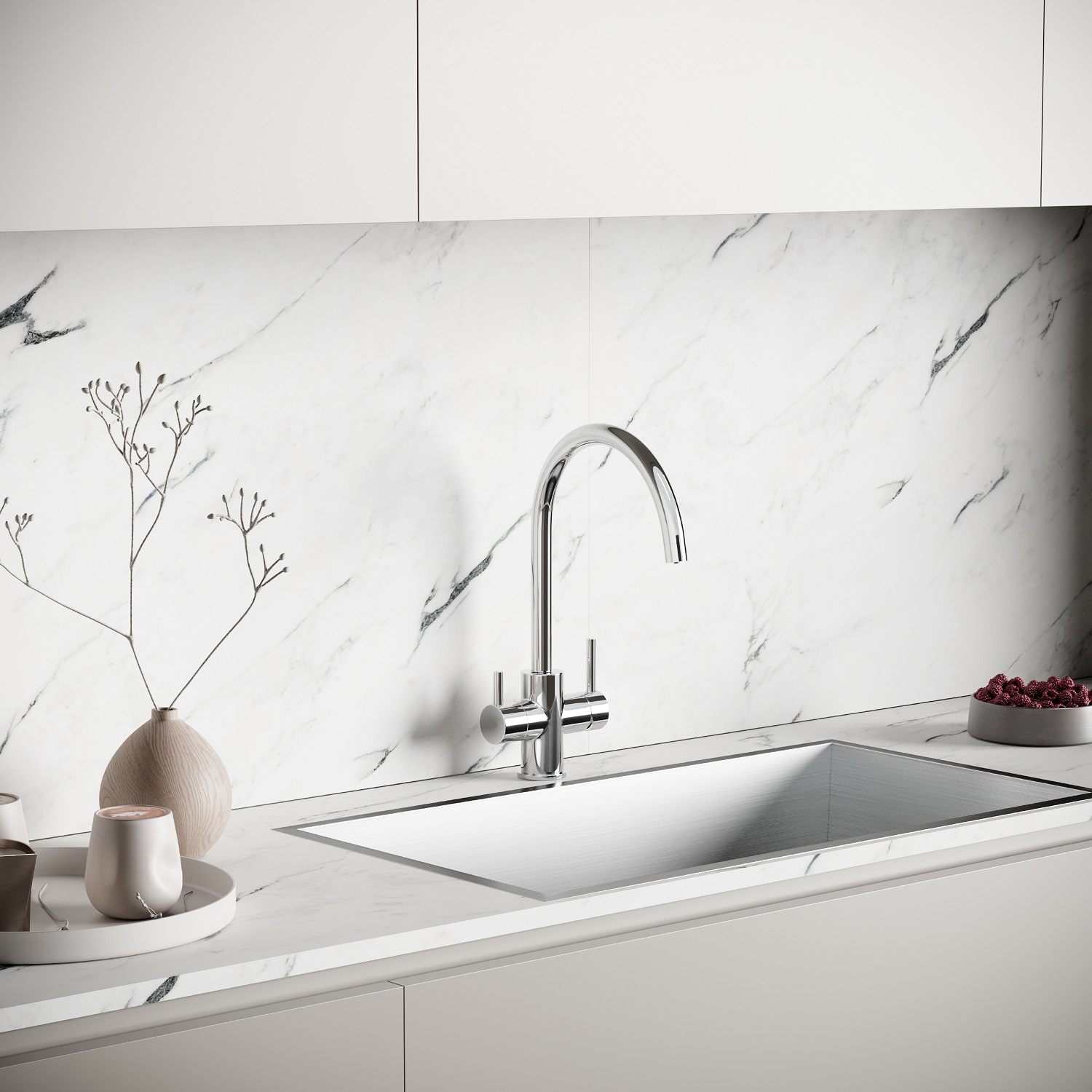 Смеситель для кухни Sancos Тапер (Taper) SC4012CH (хром), с подключением к фильтру
