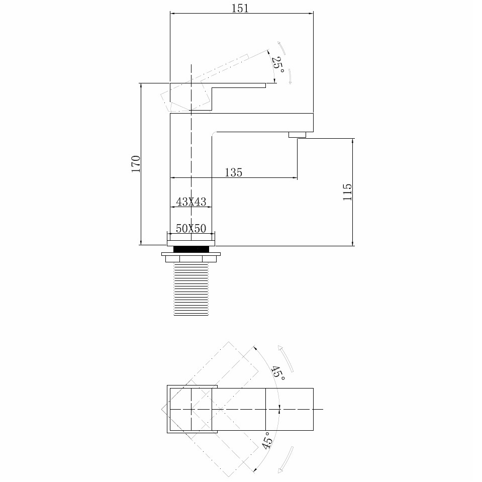 Смеситель для раковины Abber Daheim AF8210W (белый матовый), без донного клапана