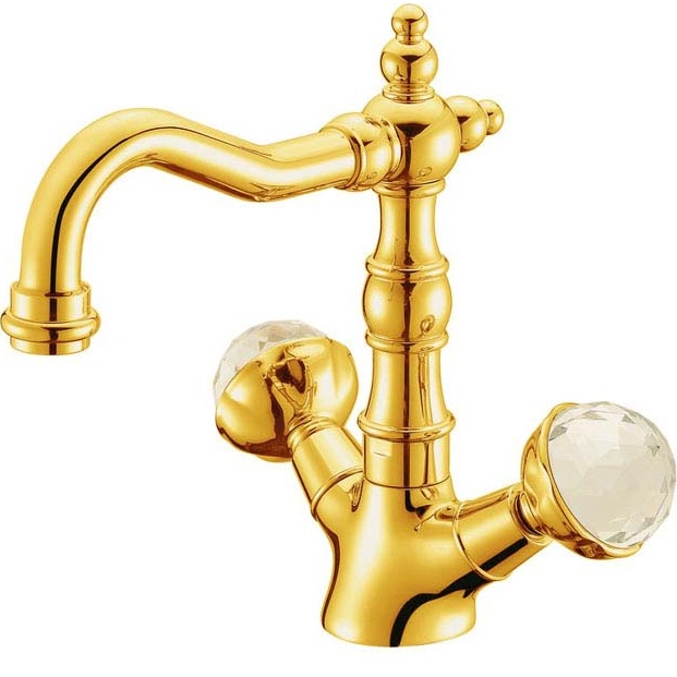 Смеситель для раковины Boheme Imperiale Ripresa 332 (золотой), без донного клапана