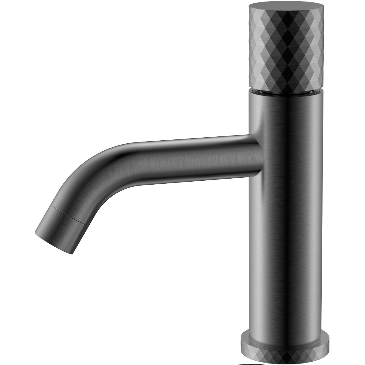 Смеситель для раковины Boheme Stick Diamond 121-GM (оружейный металл), без донного клапана
