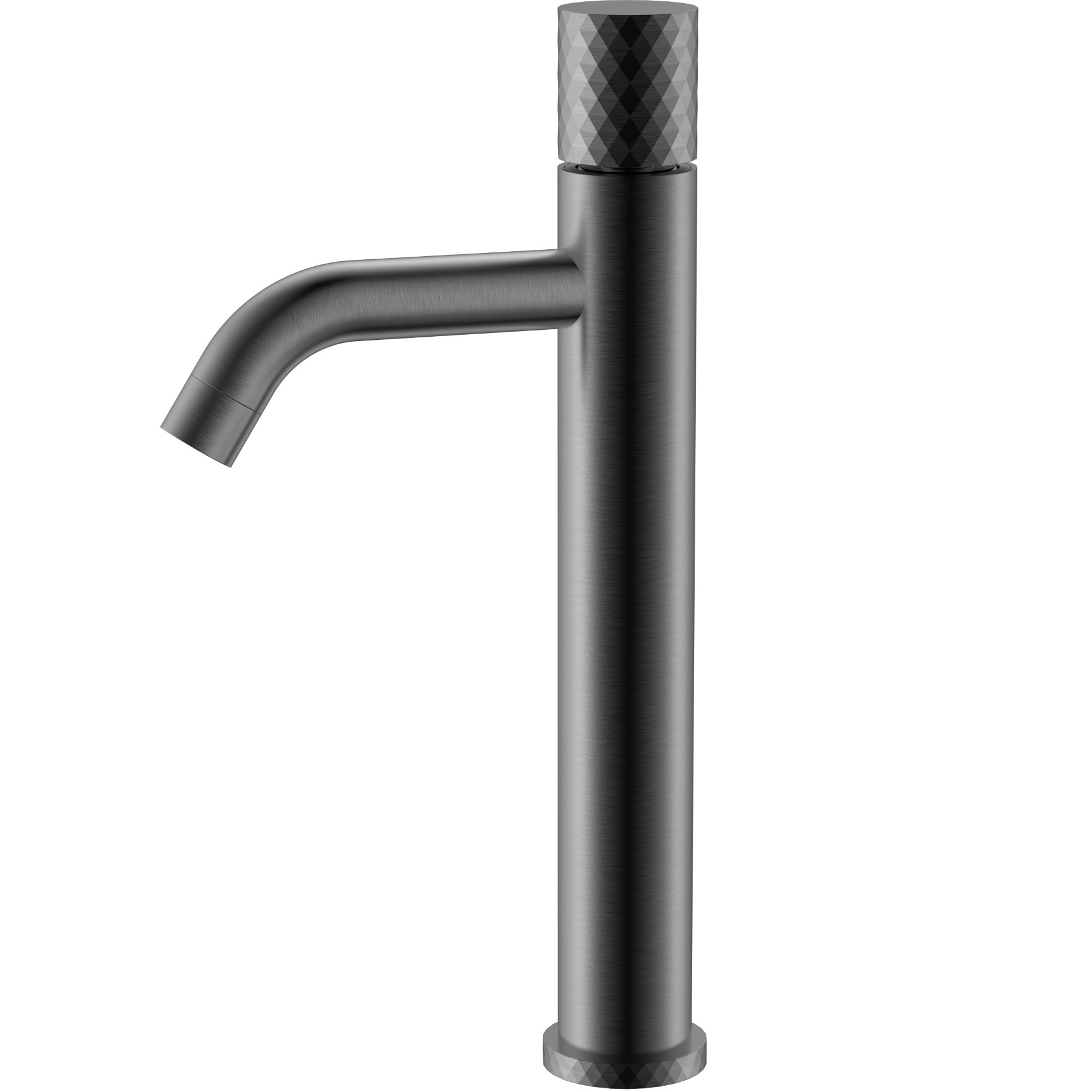 Смеситель для раковины Boheme Stick Diamond 122-GM (оружейный металл), без донного клапана