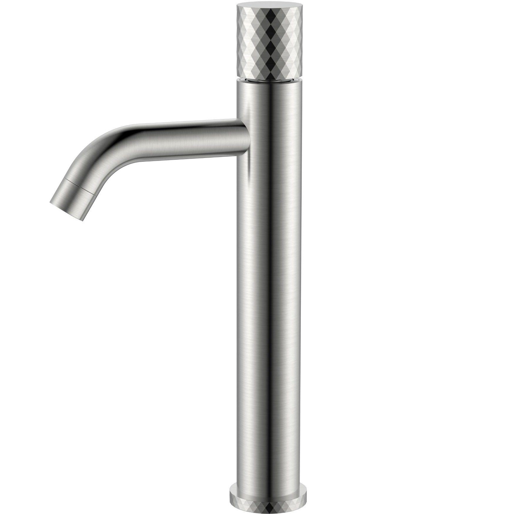 Смеситель для раковины Boheme Stick Diamond 122-NB (никель брашированный), без донного клапана