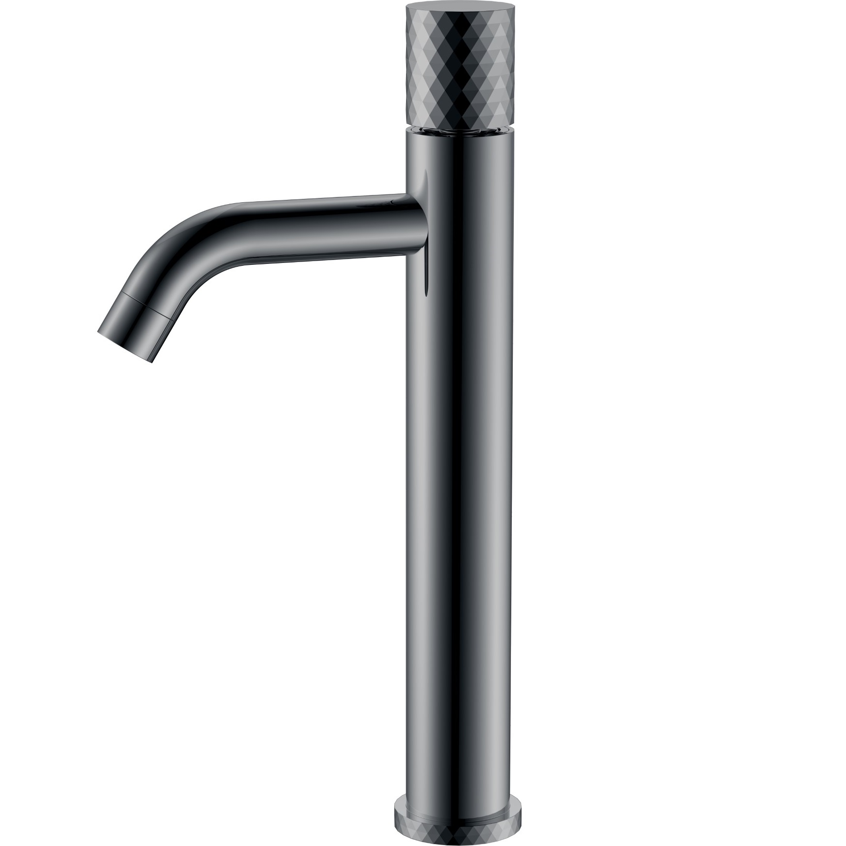 Смеситель для раковины Boheme Stick Diamond 122-SGM (оружейный металл глянцевый), без донного клапана