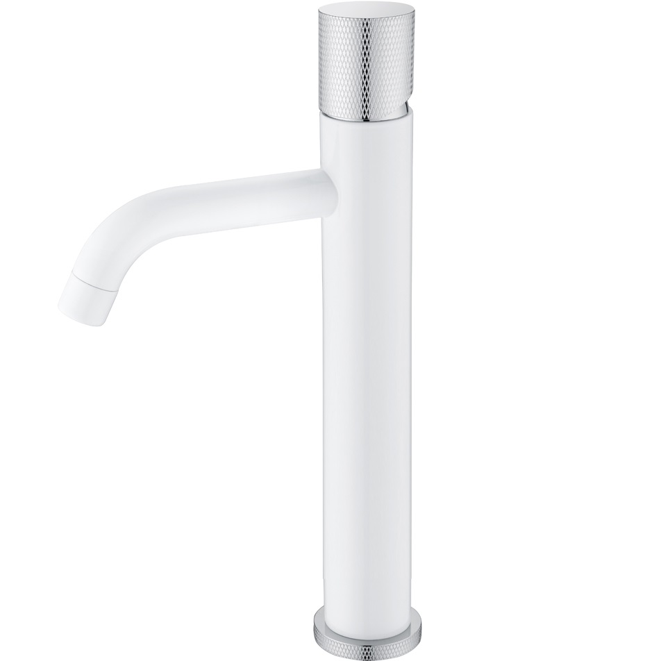 Смеситель для раковины Boheme Stick Touch 122-WCR.2 (хром, белый матовый), без донного клапана