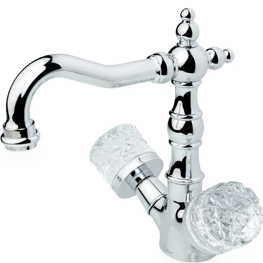 Смеситель для раковины Boheme Tradizionale Cromo Crystal 272-CRST (хром), без донного