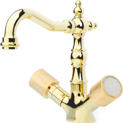 Смеситель для раковины Boheme Tradizionale Oro 292-Royal/CRST (золотой), без донного клапана