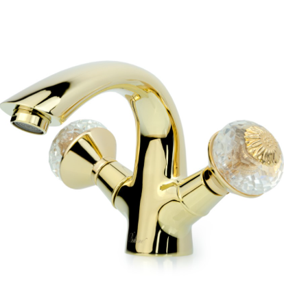 Смеситель для раковины Boheme Tradizionale Oro Flora 291-FL (золотой), без донного клапана