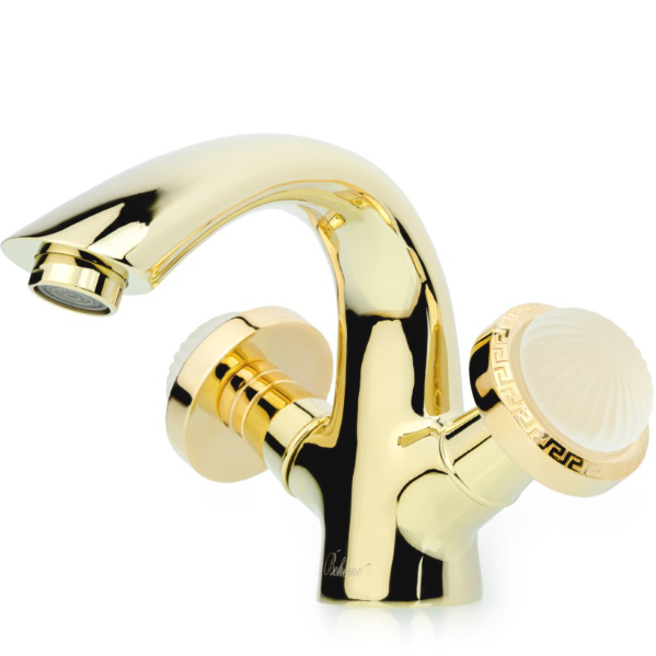 Смеситель для раковины Boheme Tradizionale Oro Satine 291-ST (золотой), без донного клапана
