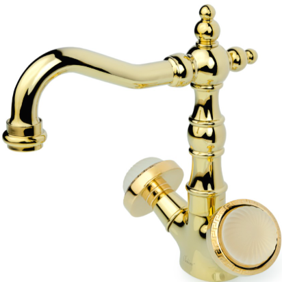 Смеситель для раковины Boheme Tradizionale Oro Satine 292-ST (золотой), без донного клапана