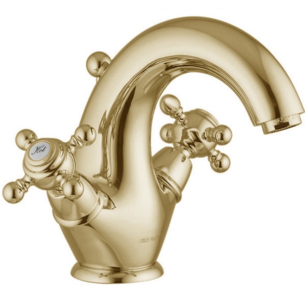 Смеситель для раковины Fima Carlo Frattini Elizabeth F5091/2OR (золотой), с донным клапаном