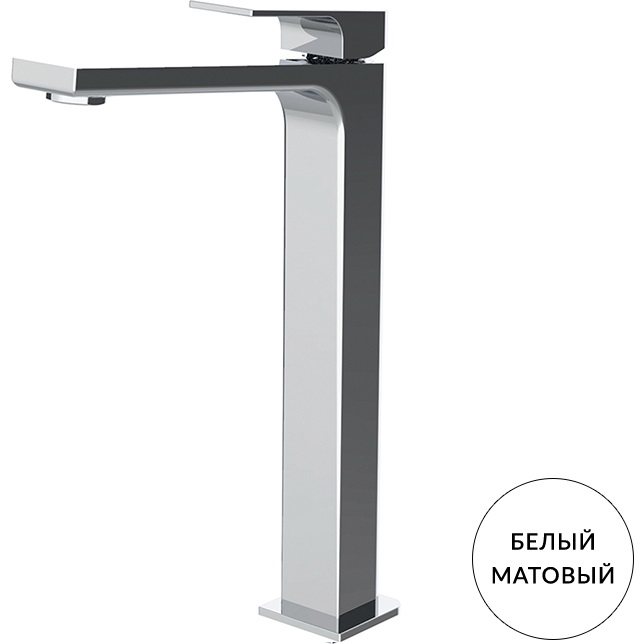Смеситель для раковины Fima Carlo Frattini Fit F3381/HBS (белый матовый), с донным клапаном