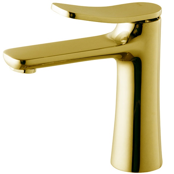 Смеситель для раковины Fima Carlo Frattini Flo F3801OR.1 (золотой), с донным клапаном